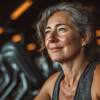 Активни възрастни хора правят упражнения